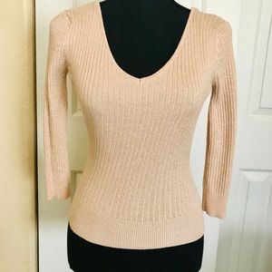 Fitted Shimmery Gold Sweater